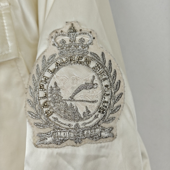 Rare Polo Ralph Lauren Ski Club Blue Label x Pearl White Button Zipper Small - Picture 9 of 16